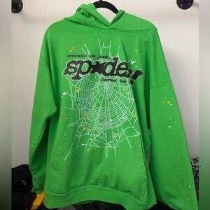 Green 'Spider' Graphic Hoodie